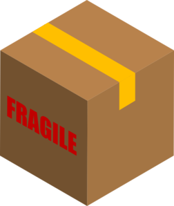 Box Labeled Fragile Clip Art